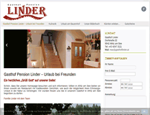 Tablet Screenshot of gasthoflinder.at